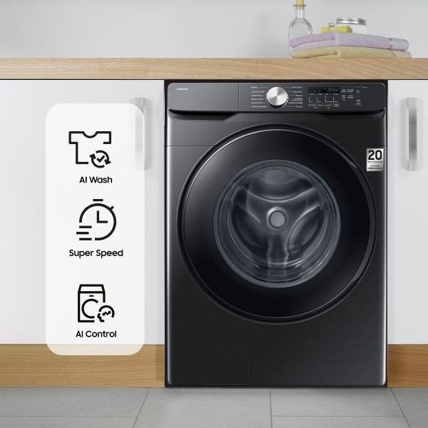 🧺 Samsung 9.0 kg Front Load Washing Machine with AI Control & Super Speed (WW90DG6U24AS)
