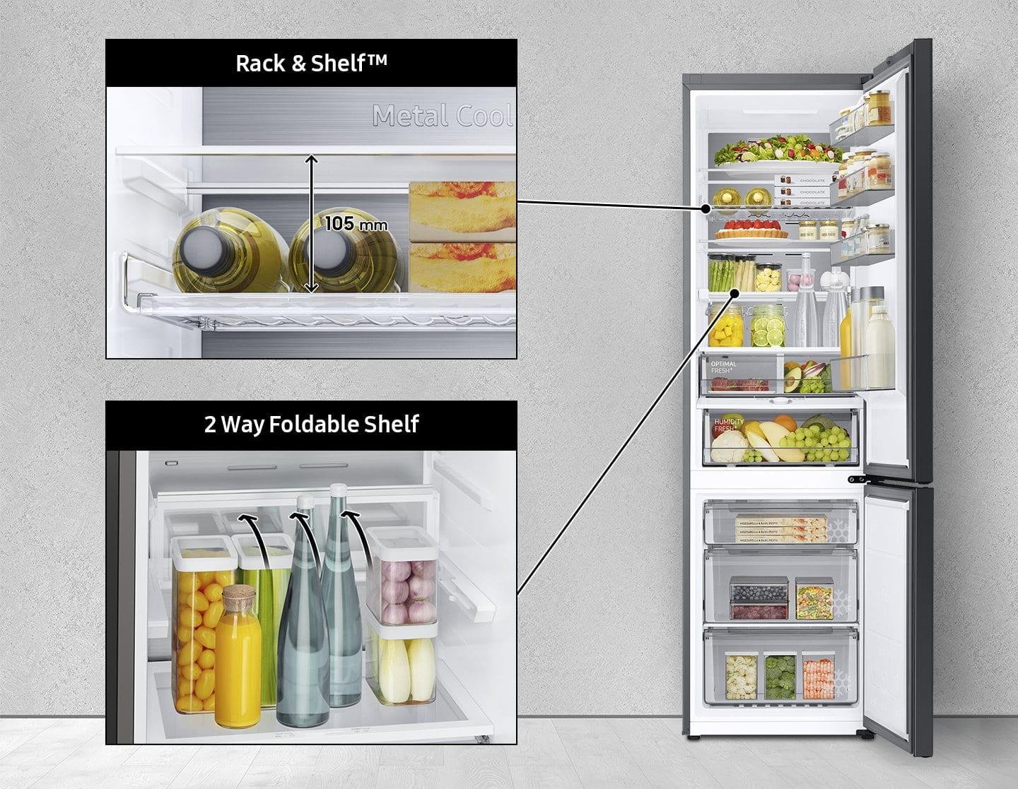 Samsung 653L Side-by-Side Refrigerator with Bespoke AI, (RS76CG8003S9)